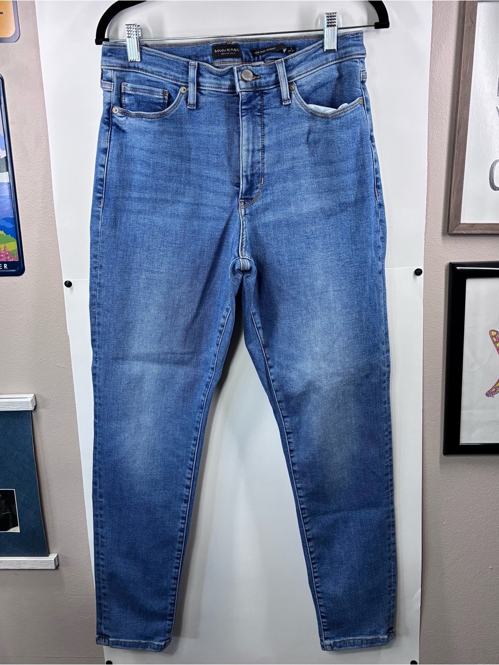 Banana Republic Premium Denim High Rise Skinny Jeans Size 3 (29-31") Med Wash